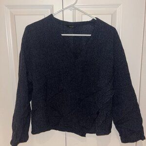 Massimo Dutti Wool V-Neck Blouse
